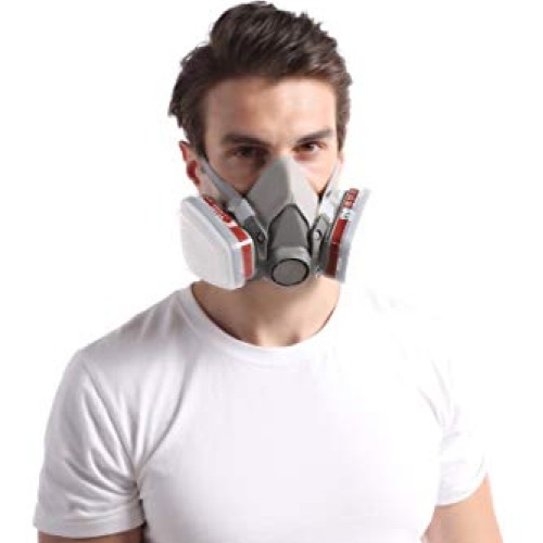 Reusable Half Face Cover, ModuskyePainting Half Respirator with 6 ...
