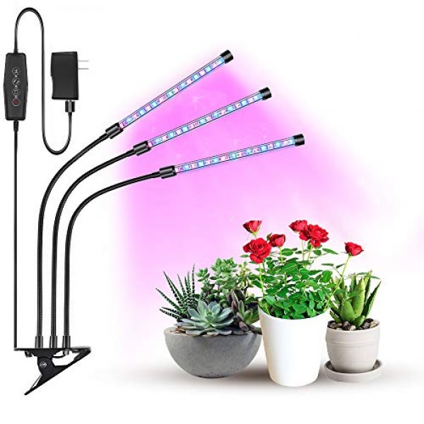 Growing Lamps, Grow Light for Indoor Plants, 3/6/12H Timing, 27W P...
