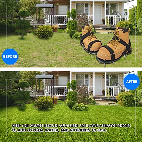 MOFEEZ Lawn Aerator Shoes for Grass - Pre-Assembled Grass Aerator ...