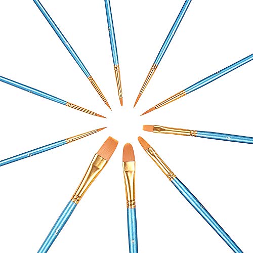 MOFEINI Paint Brushes Set, 10 Pcs Professional Fine Paint Brush Ro...