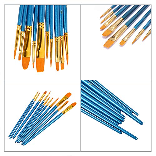 MOFEINI Paint Brushes Set, 10 Pcs Professional Fine Paint Brush Ro...