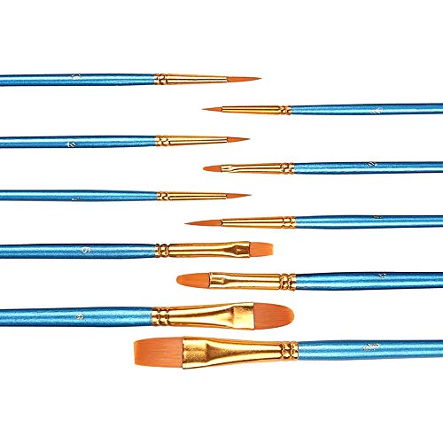MOFEINI Paint Brushes Set, 10 Pcs Professional Fine Paint Brush Ro...