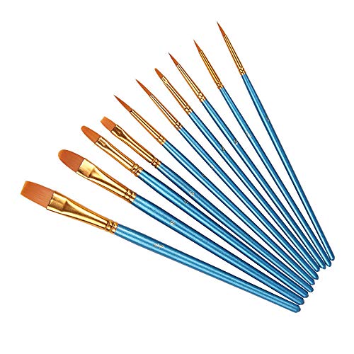 MOFEINI Paint Brushes Set, 10 Pcs Professional Fine Paint Brush Ro...
