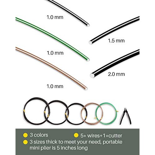 MoHern Bonsai Wire and Bonsai Tool Kit, Total 164 Feet Bonsai Tree...