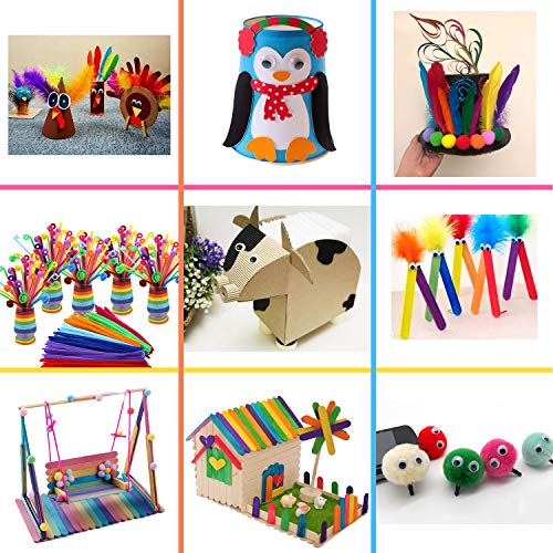 MOISO Mega Kids Crafts and Art Supplies Jar Kit - 550+ Piece Set -...