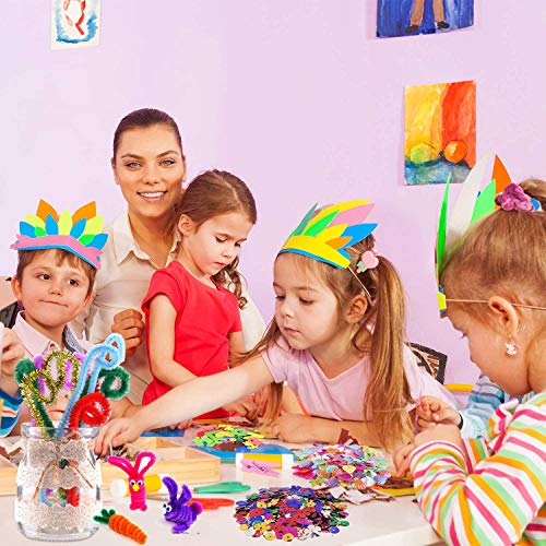MOISO Mega Kids Crafts and Art Supplies Jar Kit - 550+ Piece Set -...