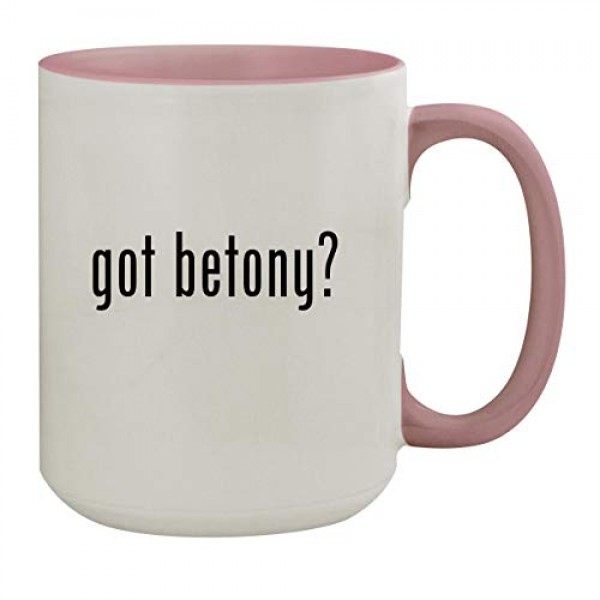 got betony? - 15oz Colored Inner & Handle Ceramic Coffee Mug, Pink