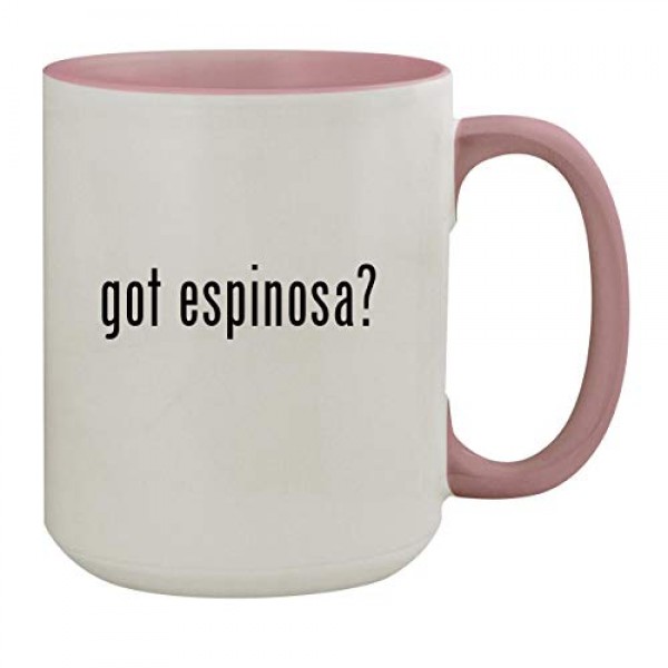 got espinosa? - 15oz Colored Inner & Handle Ceramic Coffee Mug, Pink