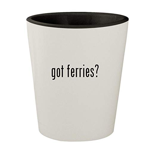 got ferries? - White Outer & Black Inner Ceramic 1.5oz Shot Glass