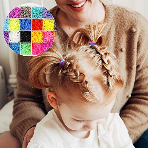 Momos Den 11910+ Rainbow Rubber Bands Refill Kit, 11000 Loom Band...