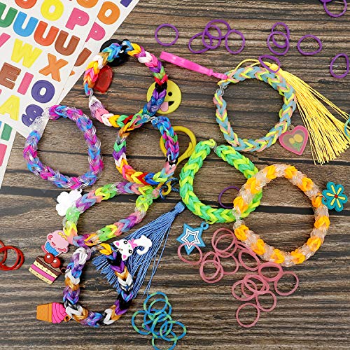 Momos Den 11910+ Rainbow Rubber Bands Refill Kit, 11000 Loom Band...