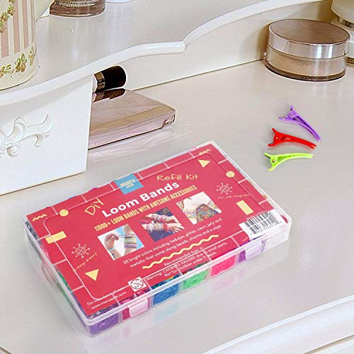 Momos Den 11910+ Rainbow Rubber Bands Refill Kit, 11000 Loom Band...
