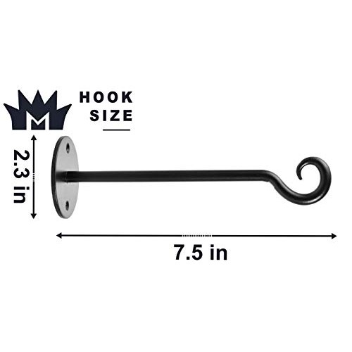 Monarch Abode 20144 Black Iron Hanger Decorative Wall Bracket