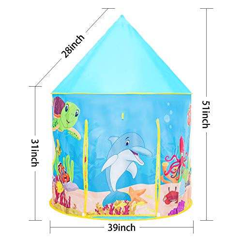 Moncoland Kids Play Tent Toys Children Under Sea World Pattern Lar...
