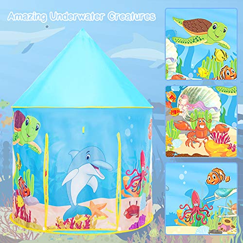 Moncoland Kids Play Tent Toys Children Under Sea World Pattern Lar...