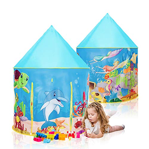 Moncoland Kids Play Tent Toys Children Under Sea World Pattern Lar...