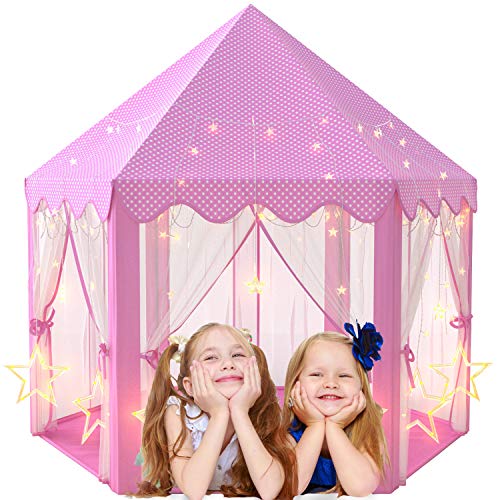 Moncoland Princess Castle Girls Play Tent Toy Kids Large Fairy Pla...
