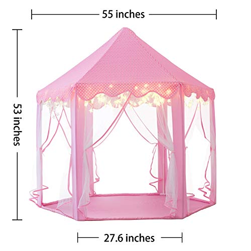 Moncoland Princess Castle Girls Play Tent Toy Kids Large Fairy Pla...