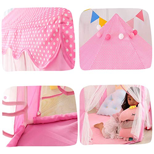 Moncoland Princess Castle Girls Play Tent Toy Kids Large Fairy Pla...
