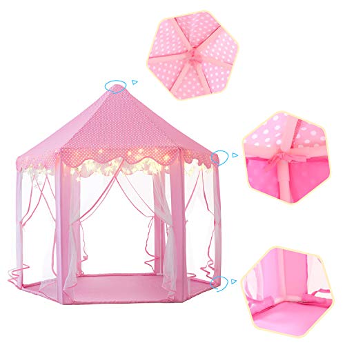 Moncoland Princess Castle Girls Play Tent Toy Kids Large Fairy Pla...