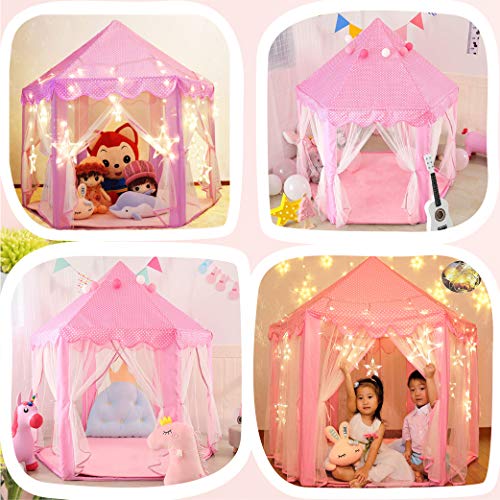 Moncoland Princess Castle Girls Play Tent Toy Kids Large Fairy Pla...