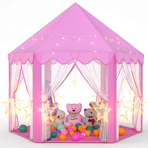Moncoland Princess Castle Girls Play Tent Toy Kids Large Fairy Pla...