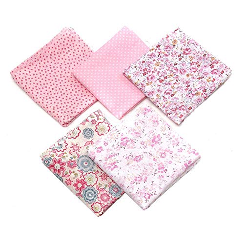 Mongolulu 5Pcs 19.7 x 19.7 50cm x 50cm Cotton Craft Fabric Bun...