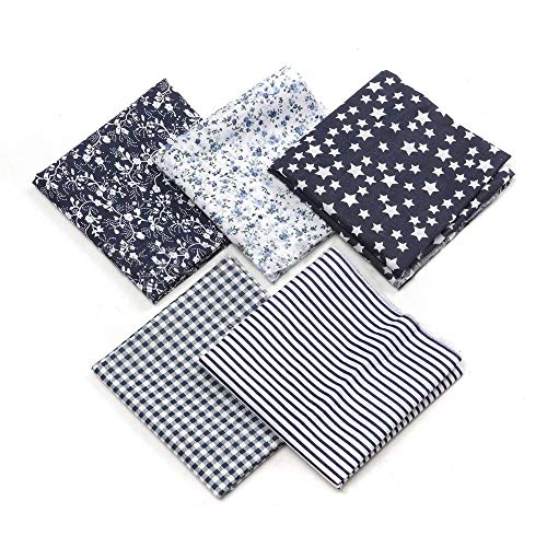 Mongolulu 5Pcs 19.7 x 19.7 50cm x 50cm Cotton Craft Fabric Bun...