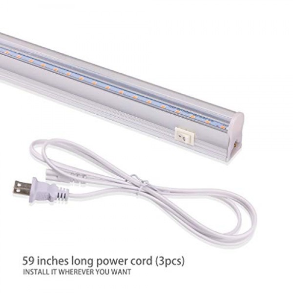 [6-Pack] LED Grow Light Strips for Plants 2FT, 60W 6 x 10W t5 Hi...