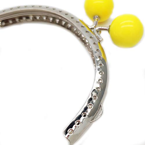 Monkey Rise 5pcs 4inch Kiss Clasp Round Bead Metal Frame for Purse...
