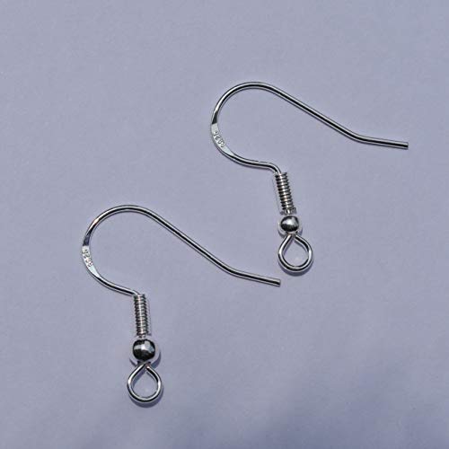 40pcs 925 Sterling Silver Earring Hooks French Wire Hooks Fish Hoo...