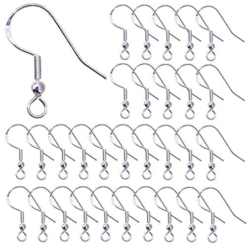 925 Sterling Silver Earring Hooks French Wire Hooks Fish Hook Earr...
