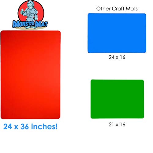 MonsterMat 36x24 Inch Extra Large Silicone Table Protector Craft M...