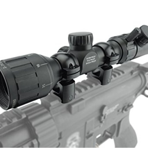 Monstrum 2-7x32 AO Rifle Scope with Illuminated Range Finder Retic...