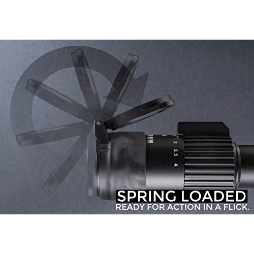 Monstrum Rubberized Flip-Up Rifle Scope Lens Covers Eyepiece | 43...