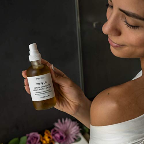 All Natural Body Oil Massage: 4oz Organic Body Oil for Dry Skin wi...