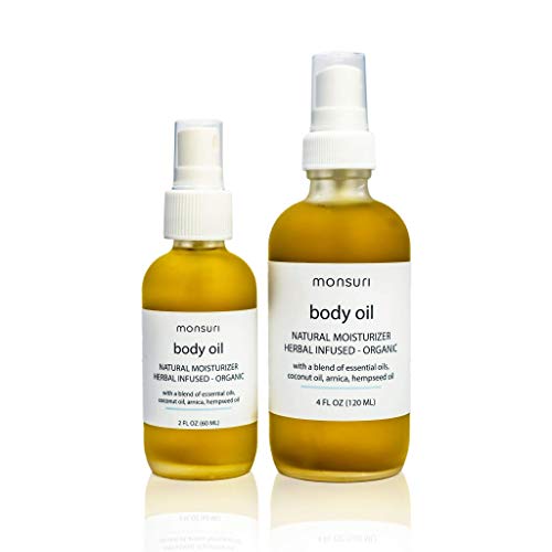 All Natural Body Oil Massage: 4oz Organic Body Oil for Dry Skin wi...