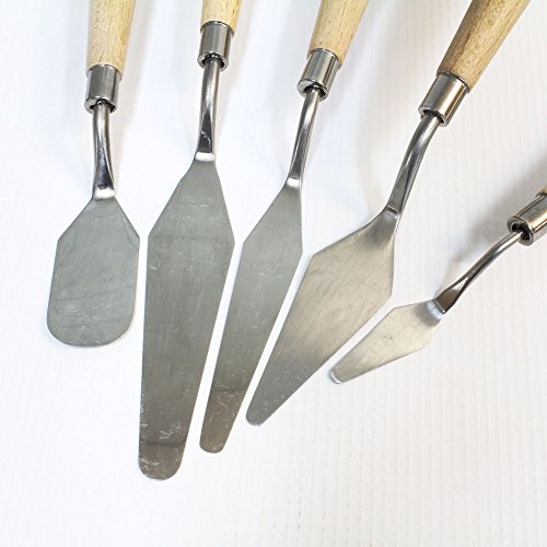 Mont Marte Studio Palette Knife Set, 5 Piece. Selection of Differe...