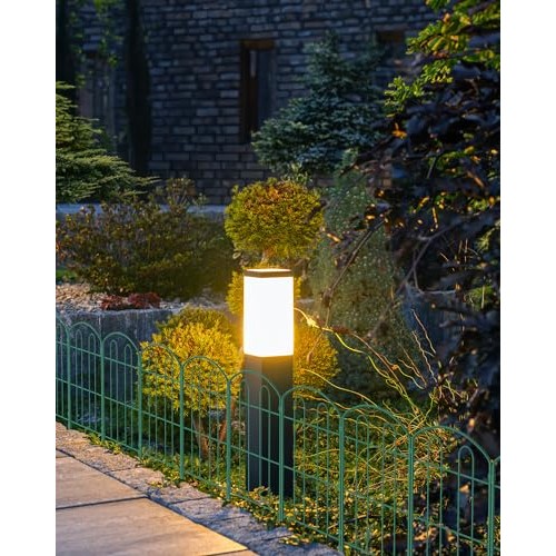 MOOACE Decorative Garden Fence 10 Pack, 24in H x 10ft L RustPr...