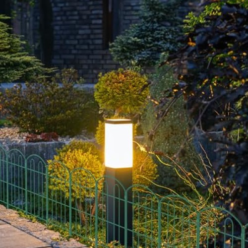 MOOACE Decorative Garden Fence 10 Pack, 24in H x 10ft L RustPr...