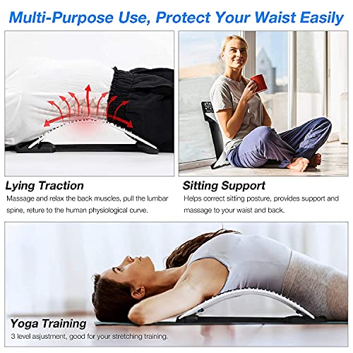 Back Stretcher, Moocoo Lower Back Pain Relief Device with Magnet, ...