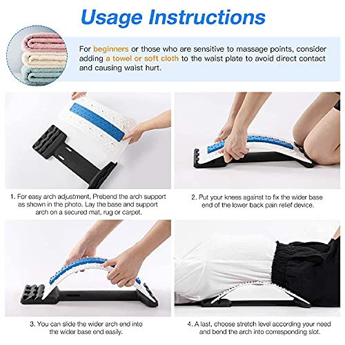 Back Stretcher, Moocoo Lower Back Pain Relief Device with Magnet, ...