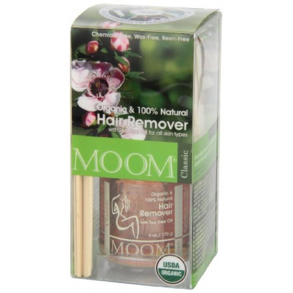 Moom Organic Hair Removal Kit, Tea Tree, 6-Ounce Package