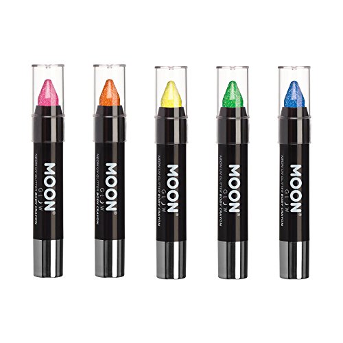Moon Glow - Blacklight Neon Glitter Face Paint Stick/Body Crayon m...