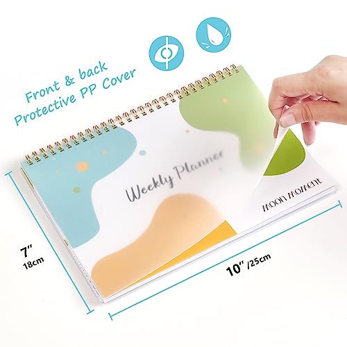 Weekly To Do List Notepad, Spiral Undated Weekly Planner & Monthly...