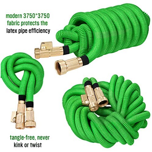 MoonLa 100ft Garden Hose, Expandable Water Hose with 3/4 Solid Br...