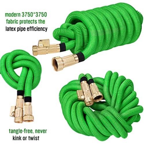 MoonLa 100ft Garden Hose, Expandable Water Hose with 3/4 Solid Br...