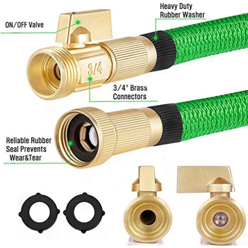 MoonLa 100ft Garden Hose, Expandable Water Hose with 3/4 Solid Br...