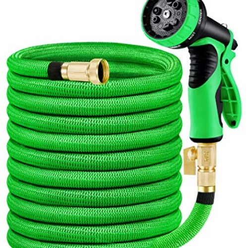MoonLa 100ft Garden Hose, Expandable Water Hose with 3/4 Solid Br...