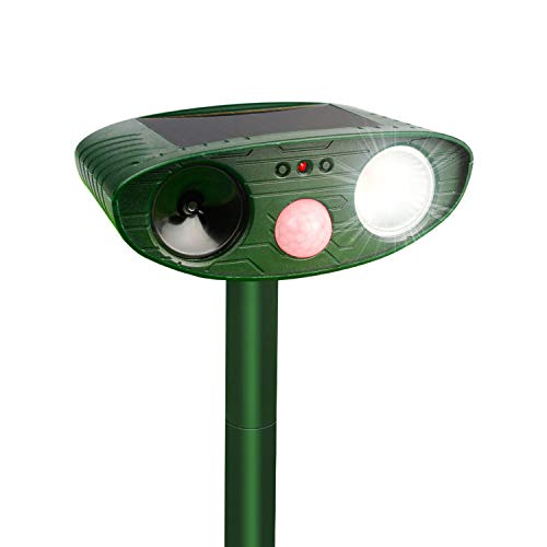 Cat Deer Mole Animal Repellent Outdoor for Plants,Ultrasonic Solar...